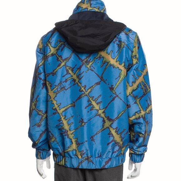 NEW $475 Paul Smith Track Jacket Windbreaker! M Blue With Abstract Modern Design - Picture 4 of 6
